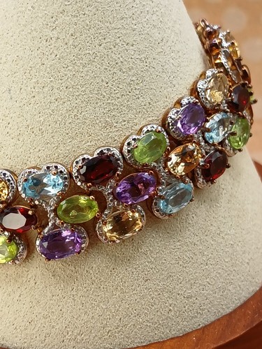 Paj multi gemstone bracelet - gemstone,